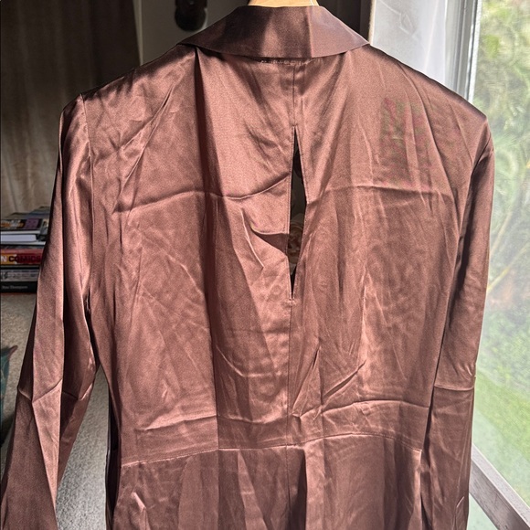 Reformation brown silk mini dress - Picture 7 of 13